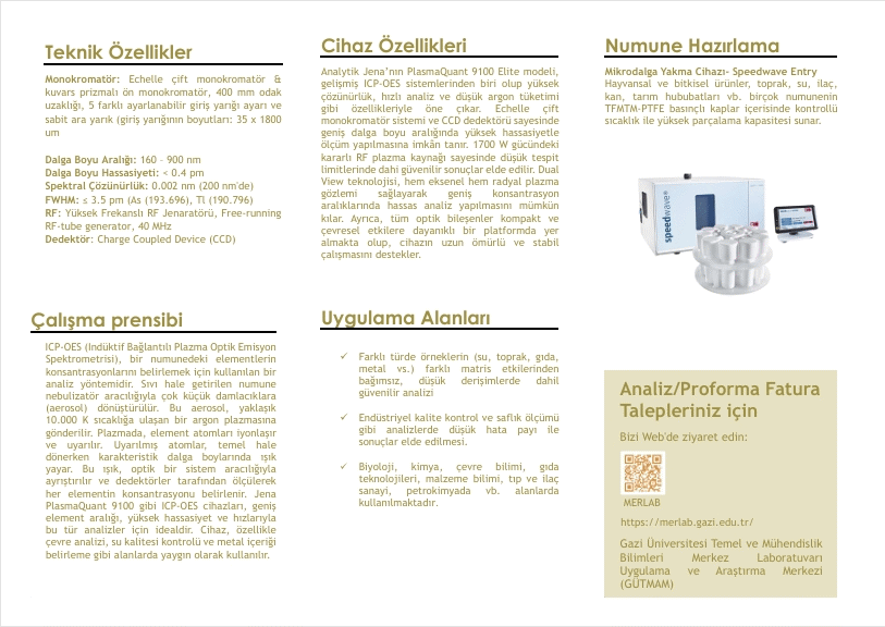 ICP-OES İndüktif Olarak Eşleşmiş Plazma Optik Emisyon Spektrometresi ICP-OES İndüktif Olarak Eşleşmiş Plazma Optik Emisyon Spektrometresi