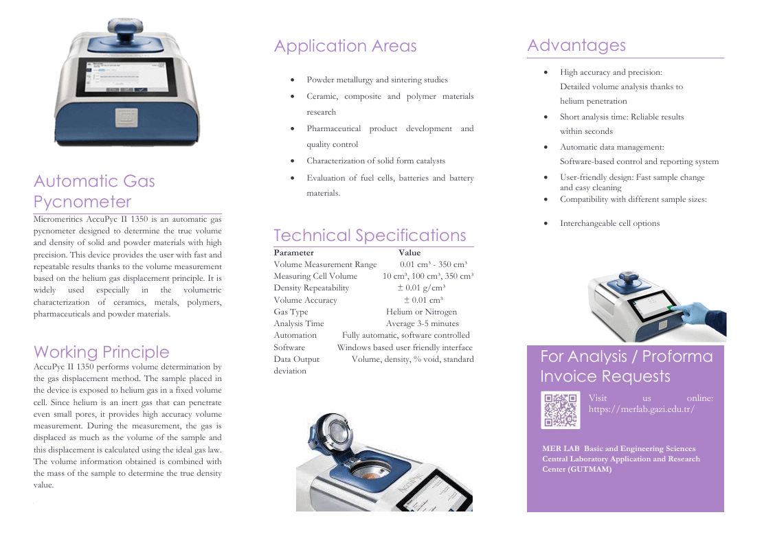 Micromeritics AccuPyc III Model Gas Pycnometer Density Measurement Device-1