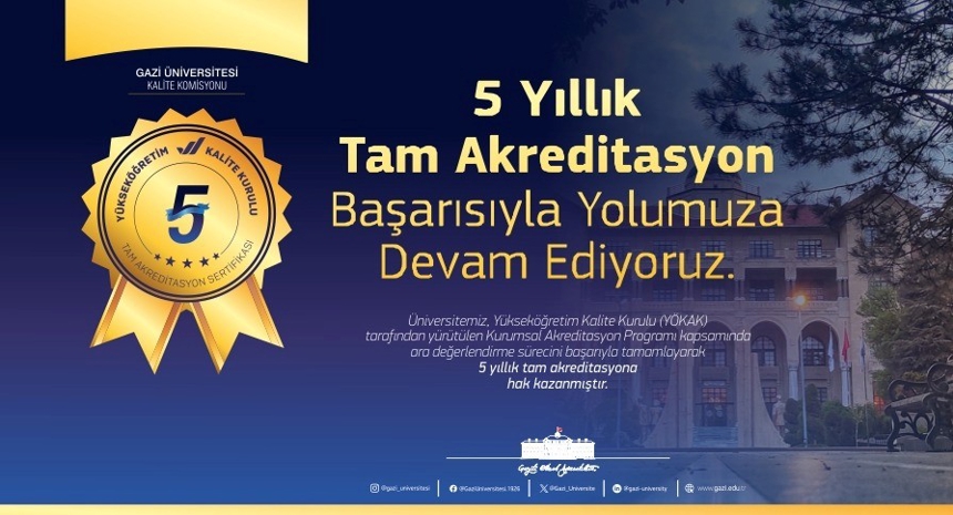5 Yıllık Tam Akreditasyon Başarısı 