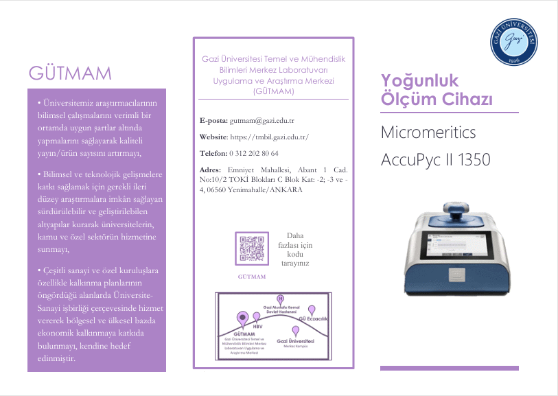 Micromeritics Marka AccuPyc III Model Gaz Piknometresi Yoğunluk Ölçüm Cihazı -1