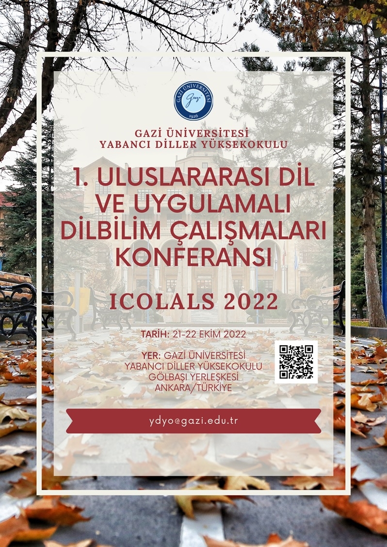 1. Uluslararası Dil ve Uygulamalı Dilbilim Çalışması Konferansı (ICOLALS 2022)-1
