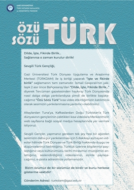 "Özü Sözü Türk"