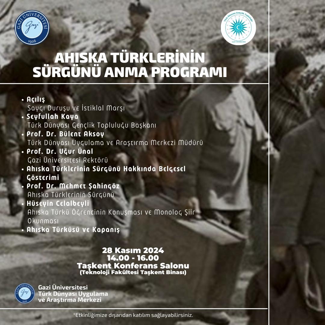 AHISKA TÜRKLERİNİN SÜRGÜNÜ ANMA PROGRAMI