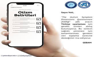 "The Autism Symptom Dimensions Questionnare" aracının Türkçe'ye uyarlanması. 