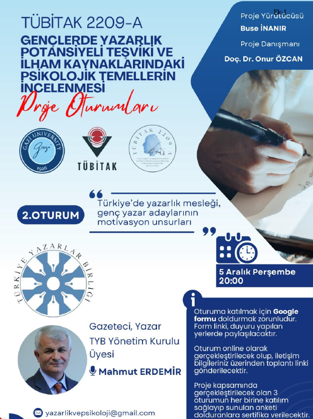 Gençlerde Yazarlık Potansiyeli Teşviki ve İlham Kaynaklarındaki Psikolojik Temellerin İncelenmesİ-2