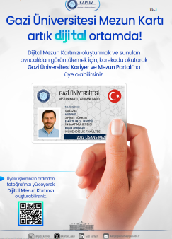 Gazi Üniversitesi Mezun Kartı Dijital Ortamda -1