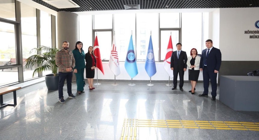 Özbekali Zhanibekov Güney Kazakistan Pedagoji Üniversitesi Rektörü Alibek Nurtayev ve Heyeti NÖROM’u Ziyaret Etti