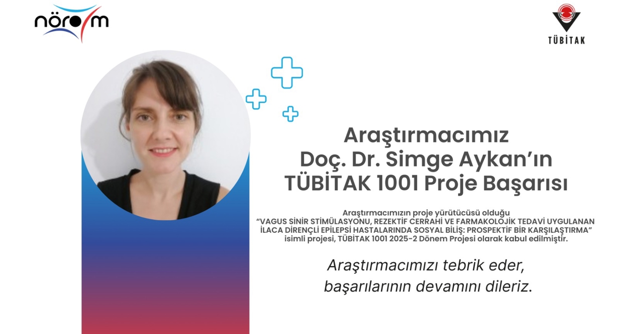 Araştırmacımız Doç. Dr. Simge Aykan’ın TÜBİTAK 1001 Proje  Başarısı-1
