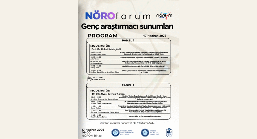 17 Haziran Genç Araştırmacı Sunumları Programı