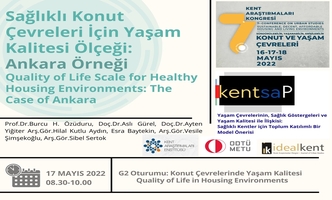 7. Kent Araştırmaları Kongresi'nde 'Sağlıklı Konut Çevreleri İçin Yaşam Kalitesi Ölçeği: Ankara Örneği' Oturumu