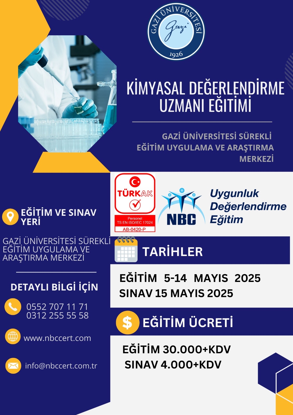 KİMYASAL DEĞERLENDİRME UZMANI EĞİTİMİ  3-1