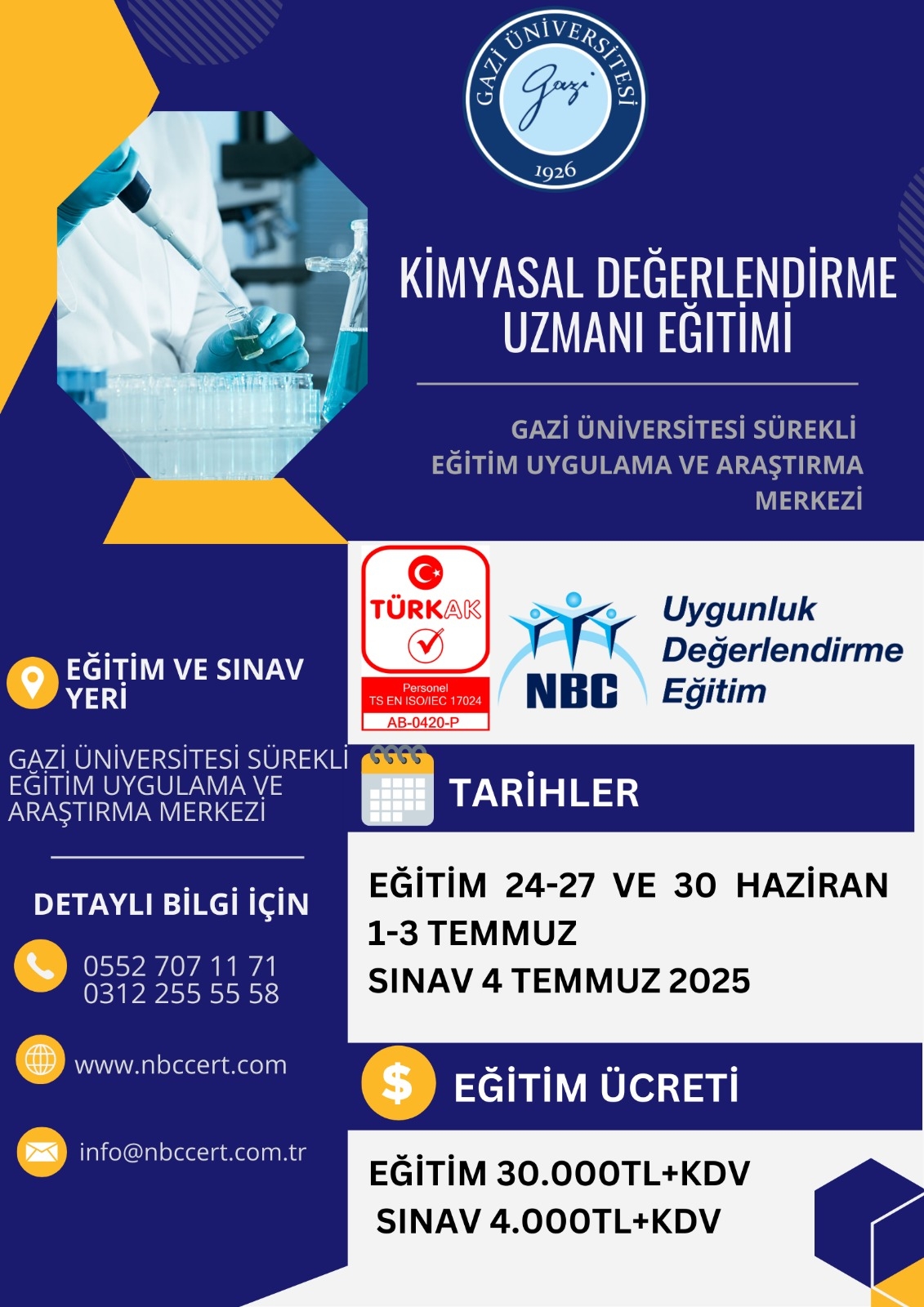 KİMYASAL DEĞERLENDİRME UZMANI EĞİTİMİ -1