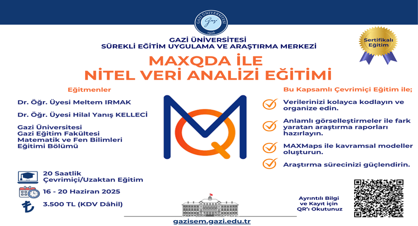 MAXQDA İLE NİTEL VERİ ANALİZİ EĞİTİMİ