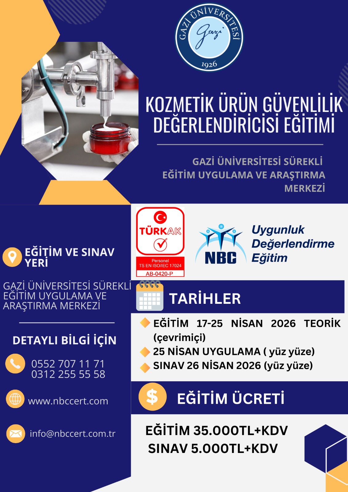 KOZMETİK ÜRÜN GÜVENLİK DEĞERLENDİRİCİSİ EĞİTİMİ -1