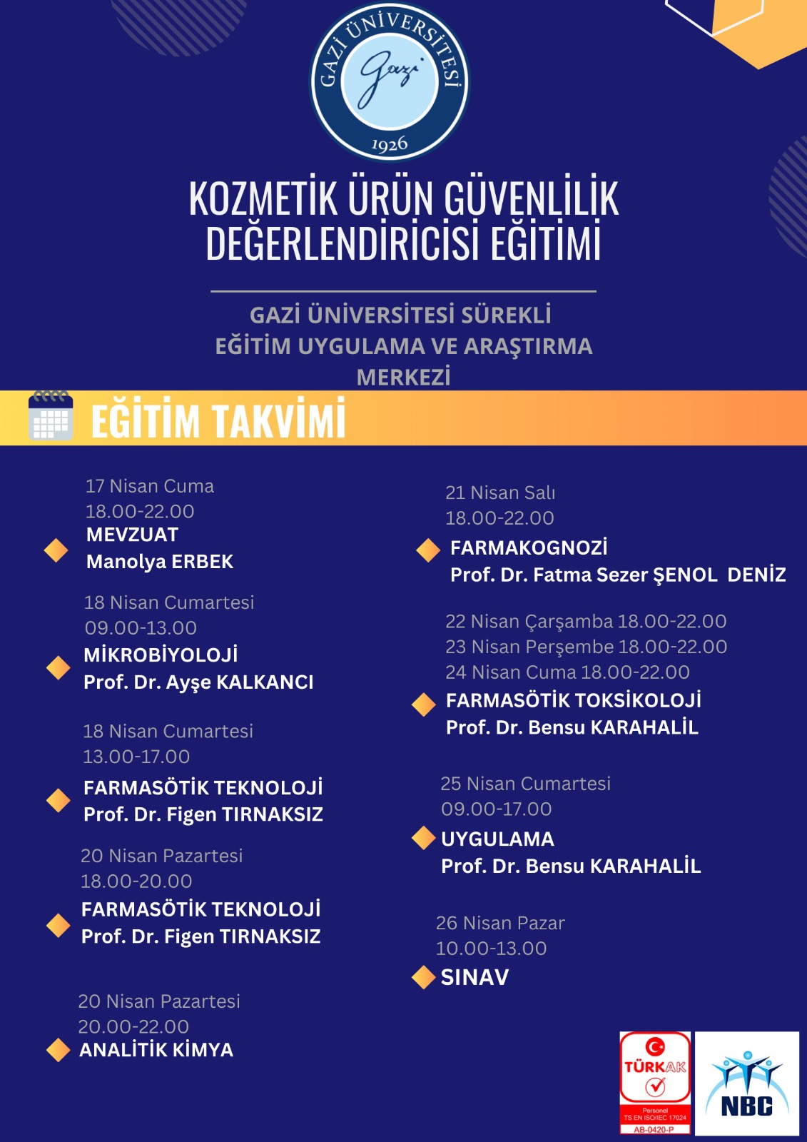 KOZMETİK ÜRÜN GÜVENLİK DEĞERLENDİRİCİSİ EĞİTİMİ -1