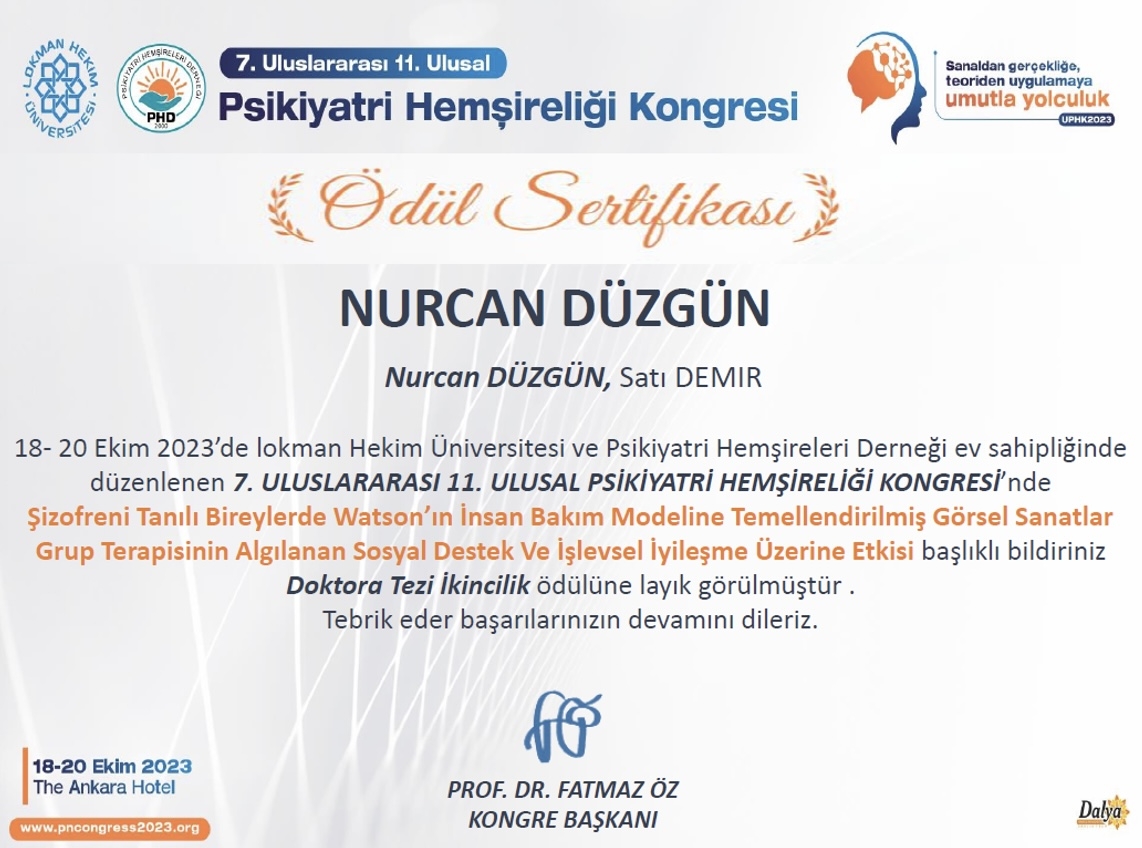 Nurcan Düzgün Ödül-1