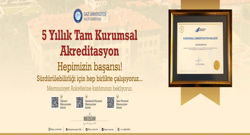 5 yıllık akreditasyon