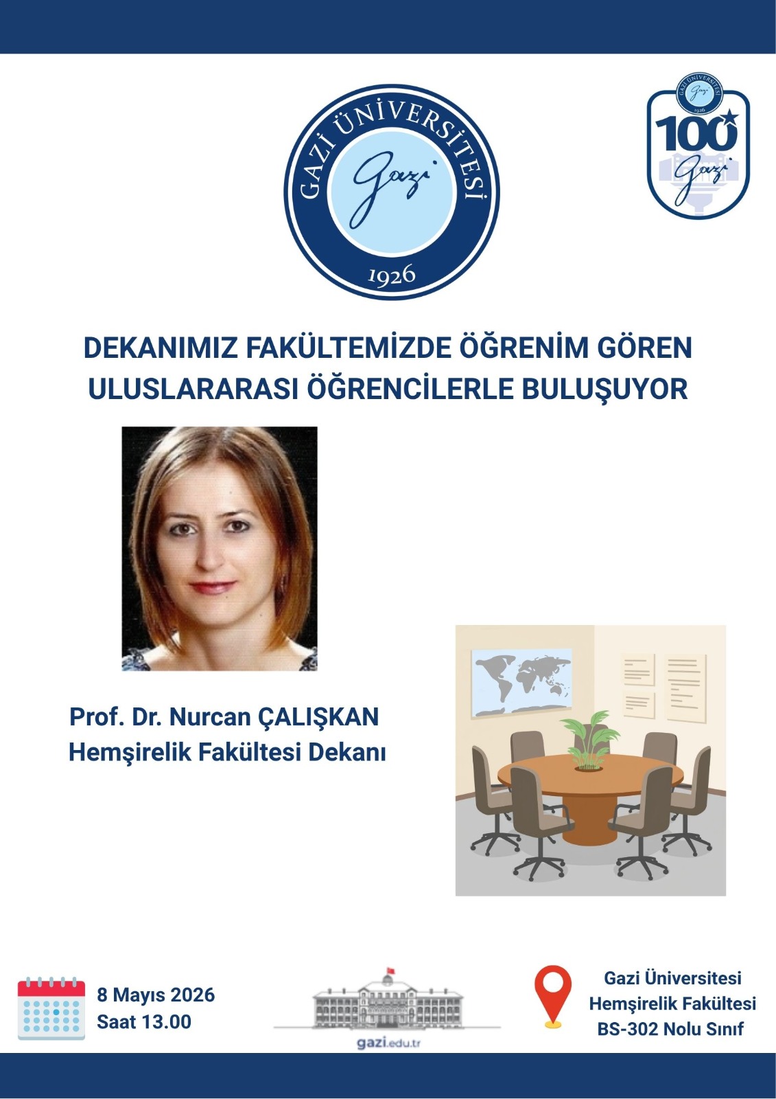 Dekanımız Fakültemizde Öğrenim Gören Uluslararası Öğrencilerle Buluşuyor-1