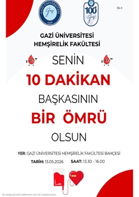 Senin 10 dakikan başkasının bir ömrü olsun