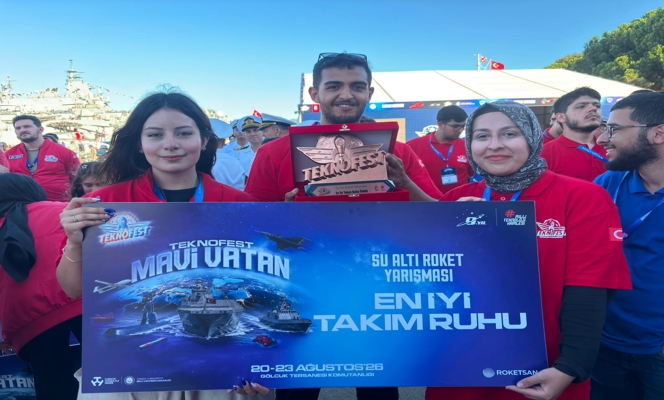 Üniversitemiz KGM KUARA SAR Takımı TEKNOFEST Su Altı Roket Yarışması’nda “En İyi Takım Ruhu” Ödülünü Kazandı