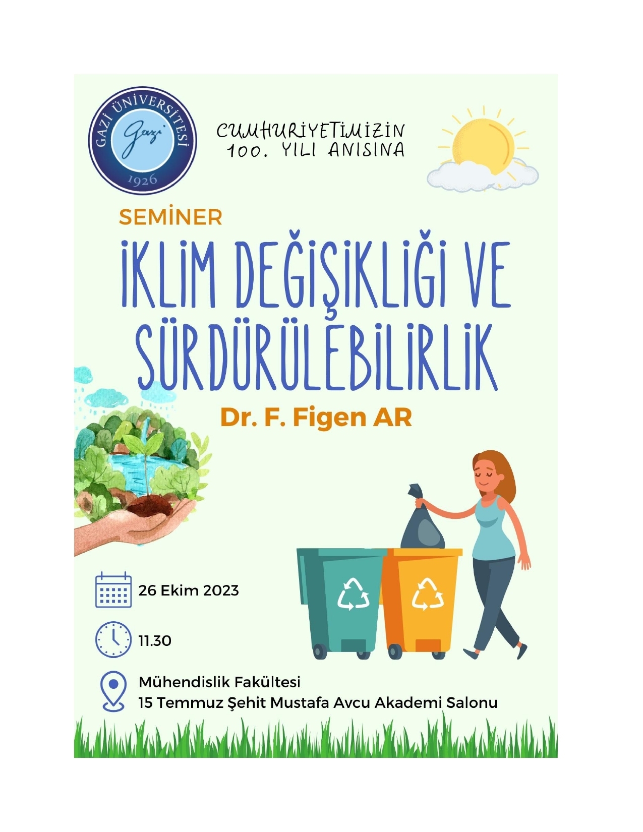 Seminer: İklim Değişikliği ve Sürdürülebilirlik