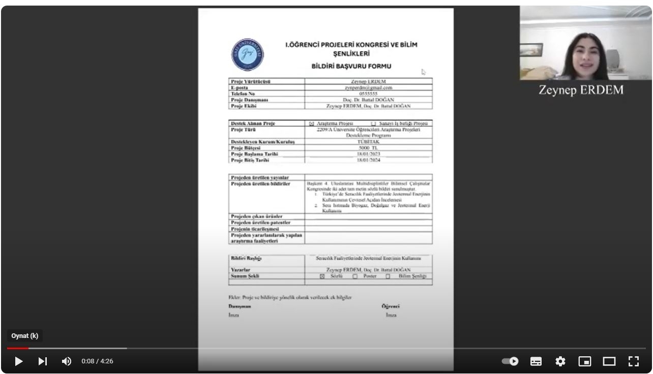 Student Projects Congress Application Form Video-1