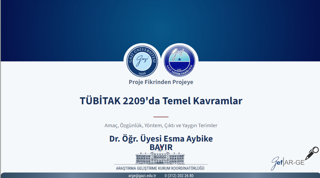 Bölüm 11: TÜBİTAK 2209'da Temel Kavramlar-1