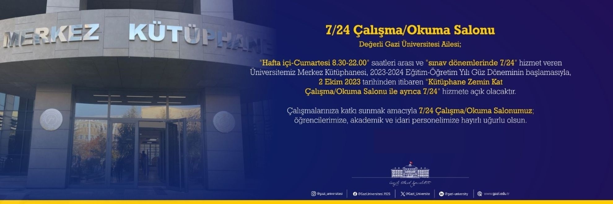 7/24 Okuma Çalışma Salonu