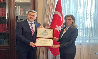 Our Rector Prof. Dr. Musa Yıldız visited Bucharest Ambassador of Turkiye Füsun Aramaz and Bucharest Yunus Emre Institute Director Mustafa Yıldız