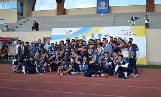 Gazi University Football team became Champion and promoted to upper league Unilig Super League