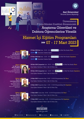 Araştırma Görevlileri ve Doktora Öğrencilerine Yönelik Hizmet İçi Eğitim Programları