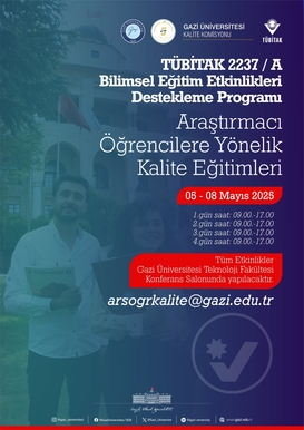 TÜBİTAK 2237/A Bilimsel Eğitim Etkinlikleri Destekleme Programı: Araştırmacı Öğrencilere Yönelik Kalite Eğitimleri