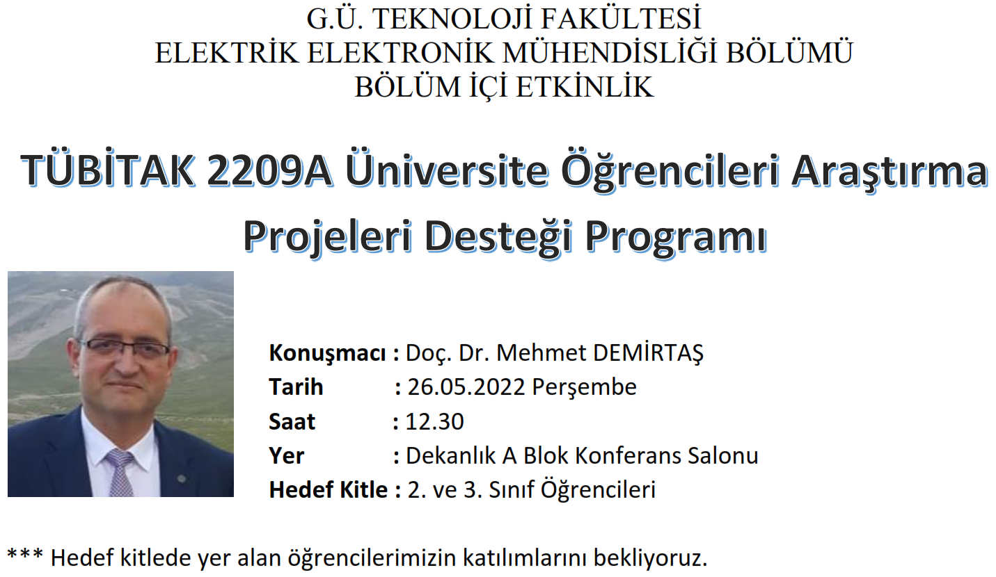 TÜBİTAK 2209A Proje Desteği Programı Bilgilendirme Etkinliği-1