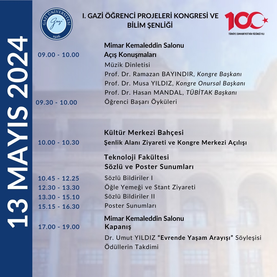 I. Ogrenci Projeleri Kongresi ve Bilim Senligi_Program-1