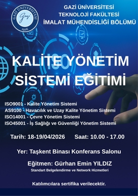 Kalite Yönetim Sistemi Eğitimi