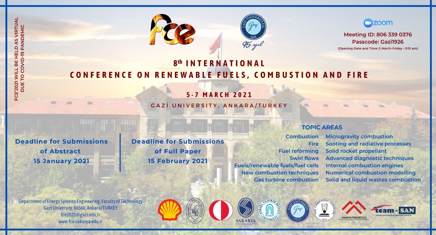 8th International Conference on Renewable Fuels, Combustion and Fire (FCE’21)-1
