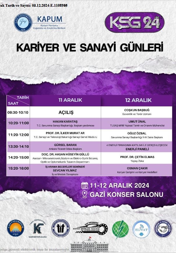 Kariyer ve Sanayi Günleri '24 Program-1