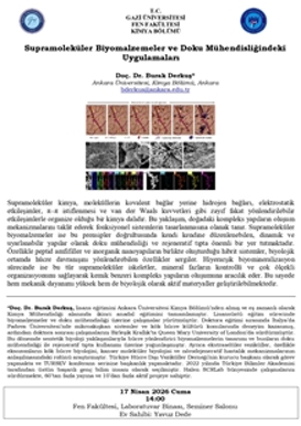 Supramoleküler Biyomalzemeler ve Doku Mühendisliğindeki Uygulamaları