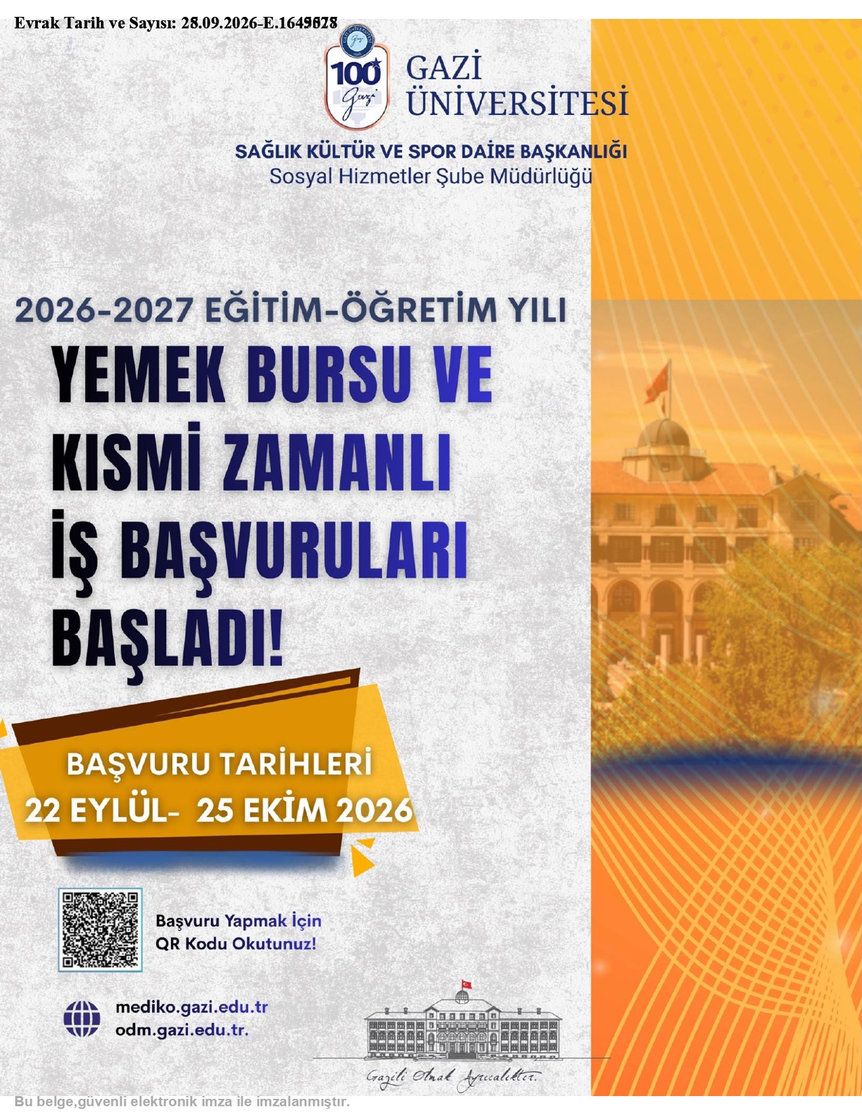 Yemek Bursu ve Kısmi Zamanlı İş Başvuruları-1