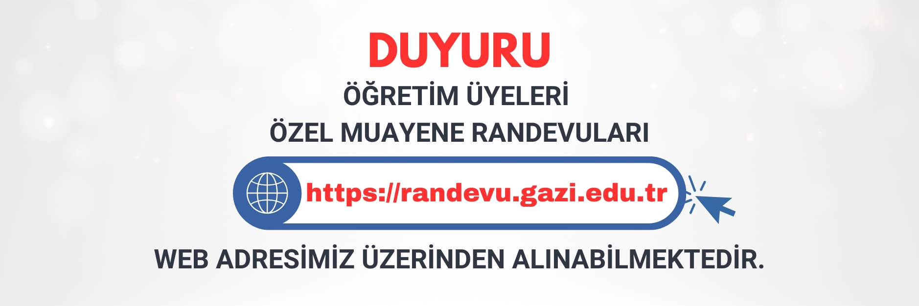 Öğretim üyeleri randevu