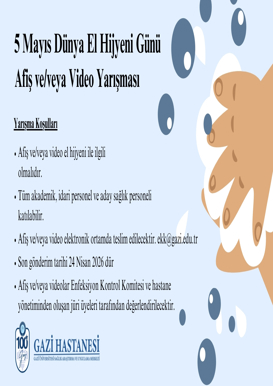 5 Mayıs Dünya El Hijyeni Günü Etkinliği Çerçevesinde Afiş ve/veya Video Yarışması