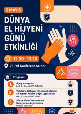 5 Mayıs Dünya El Hijyeni Günü Etkinliği Çerçevesinde Afiş ve/veya Video Yarışması