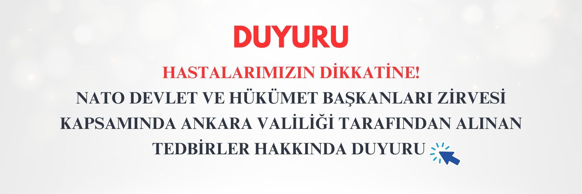 Hastalarımızın Dikkatine