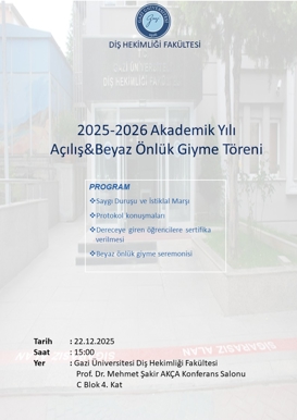 🏛️ 2025–2026 Akademik Yılı Açılış ve Beyaz Önlük Giyme Töreni