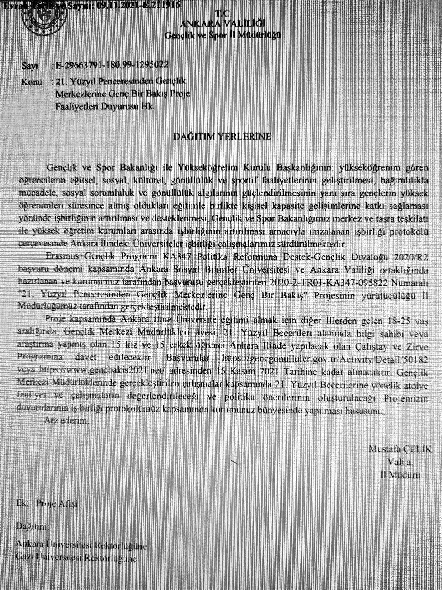 Genclik ve Spor Duyurusu-1