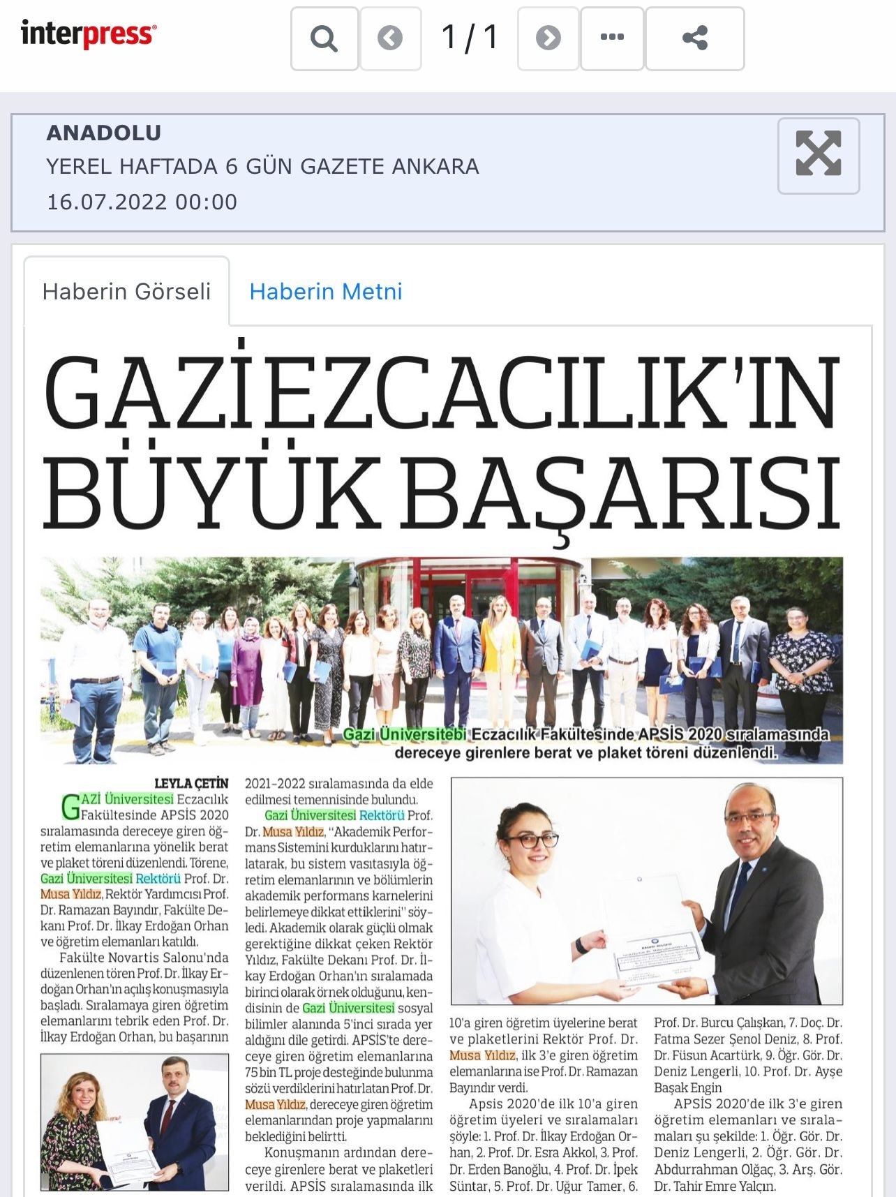 gazete haberi