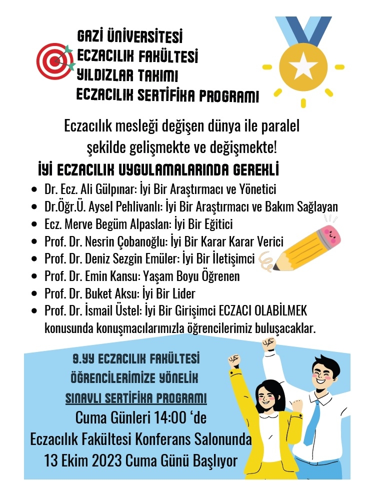 Yıldızlar Takımı Eczacılık Sertifika Programı-1