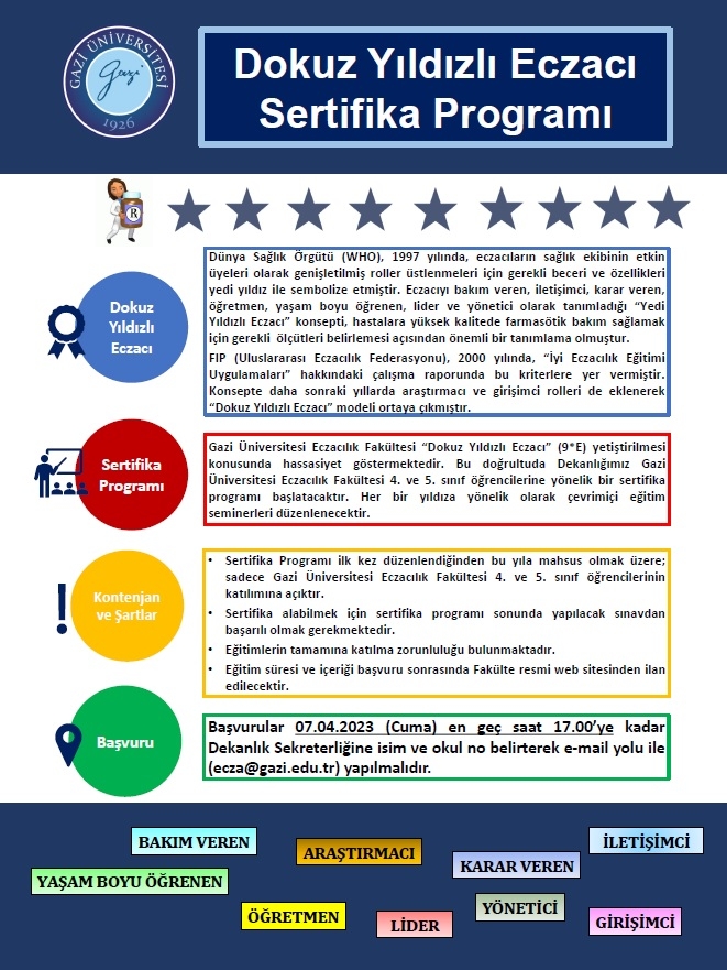 9 yıldızlı Eczacı Sertifika Programı-1