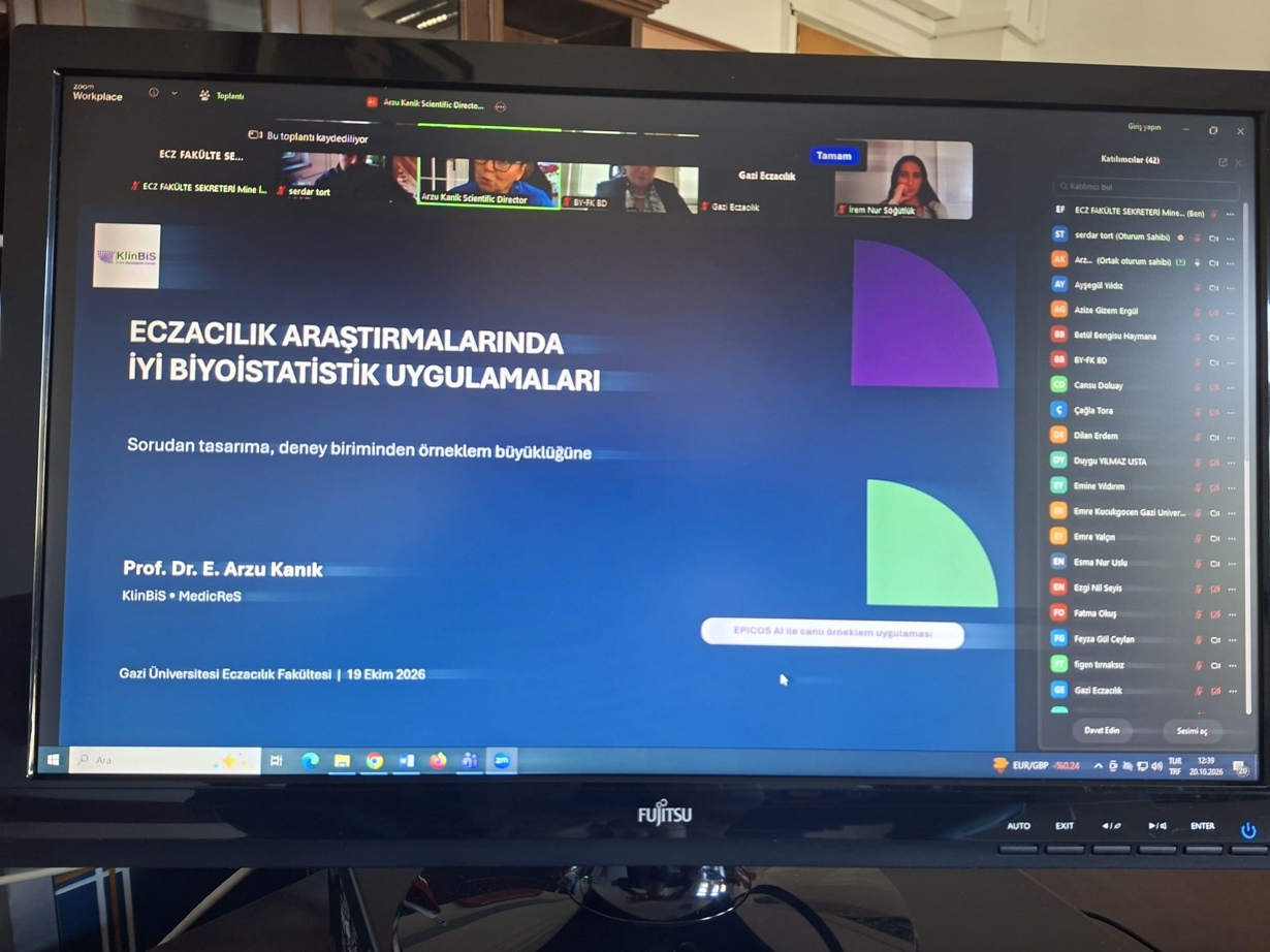 Fakültemizde “Eczacılık Araştırmalarında İyi Biyoistatistik Uygulamaları” konusunda Seminer düzenlendi.-2
