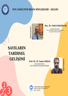 “Sayıların Tarihsel Gelişimi” konulu çevrimiçi etkinlik düzenlenecektir